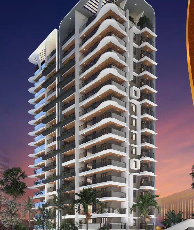Lotus Gowri Shankar tower exterior at dusk