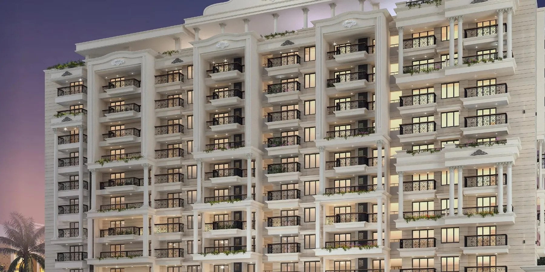 Lotus Pearl mixed-use building facade in Anegundi, Bejai, Mangaluru