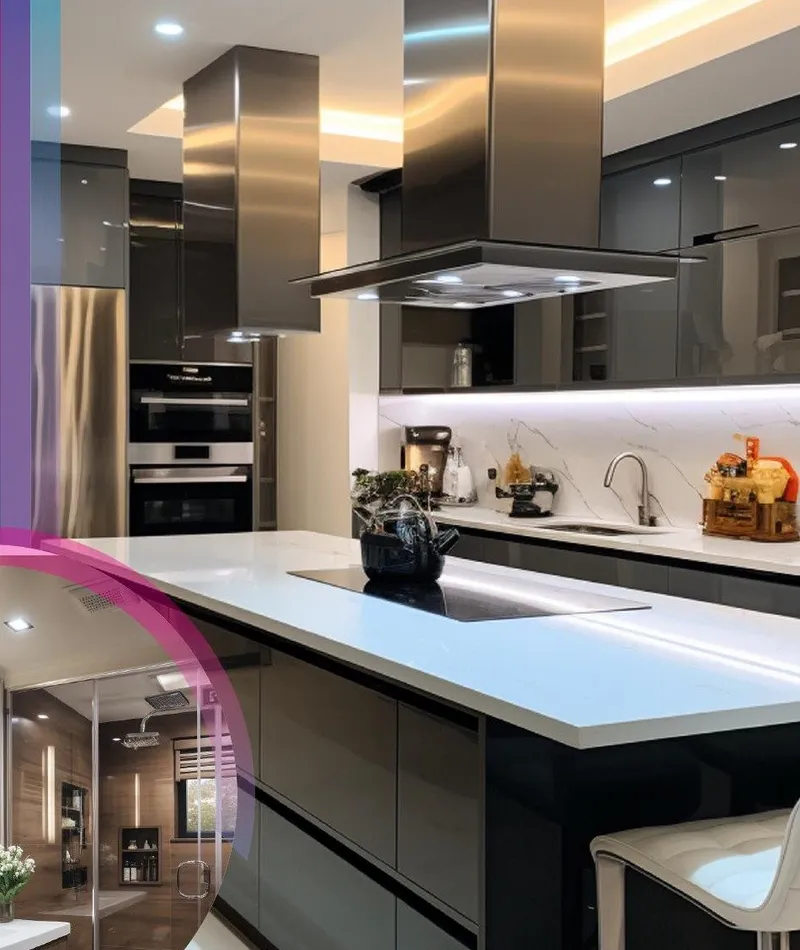 Contemporary modular kitchen at Lotus Pearl
